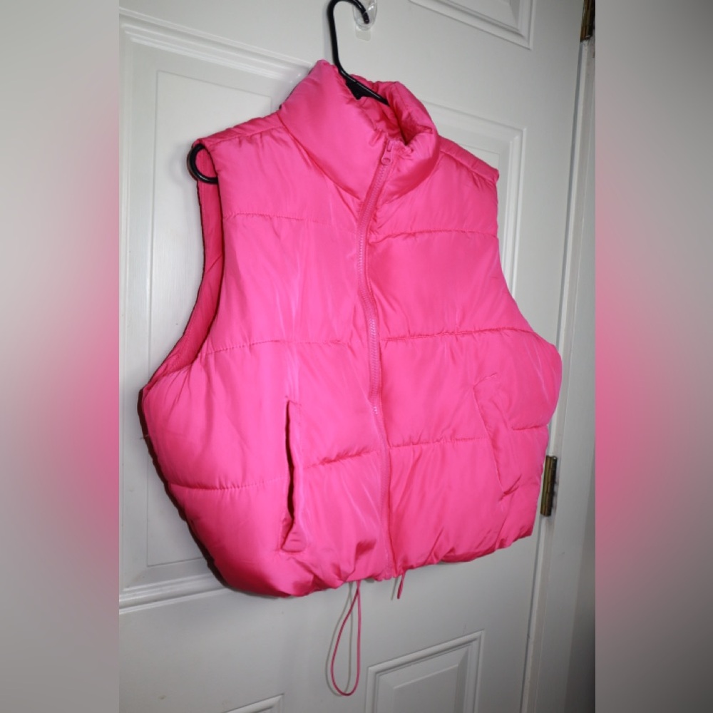 Pink No Boundaries Juniors Puffer Vest SIZE XL (15-17)